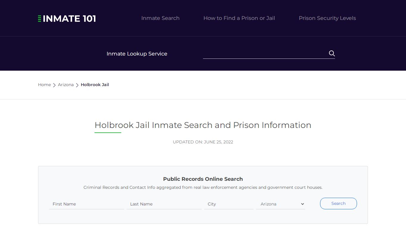 Holbrook Jail Inmate Search, Visitation, Phone no ...